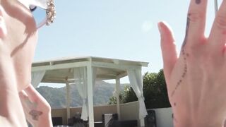 Poolside Anal Threesome with Hottie Pornstar Ariel Demur & Adult Film Star Adria Allured