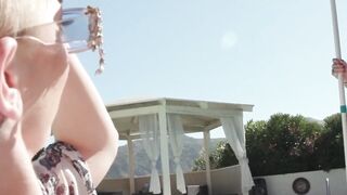Poolside Anal Threesome with Hottie Pornstar Ariel Demur & Adult Film Star Adria Allured