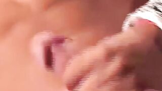 Hot Babe Masturbates With Vibrator While Watching Porn - Solo Female Orgasm