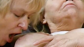 Grandma's Girls Club - Girl-on-girl lesbians share their toys