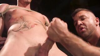 Dominant Dom Edges Submissive Guy To The Edge Of Orgasm And Makes Him Beg For It