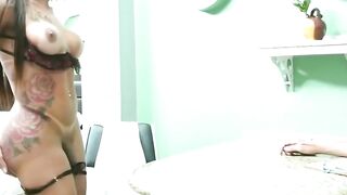 Big-Tits Transgender Pornstar Gabby Mora Fucks Herself POV Style