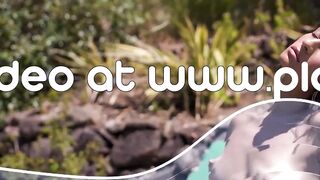 Teenage Muse - Outdoor Pool Naked Dare with Latino Hunk