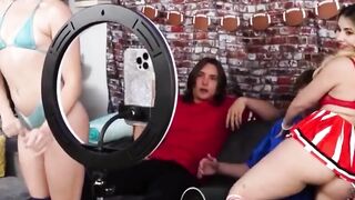 Aria-Banks & KatieKush - Double Dip Threesome in Gloryhole