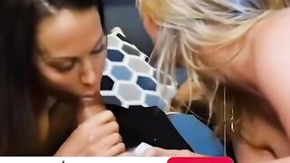 McKenzie & Rachel - Hot Blonde Twins Share A Huge Dick On NYE