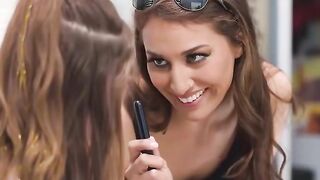 Hot MILF Cougar Fake Airline Stewardess Seduces & Dominates Hunky Pilot In Public
