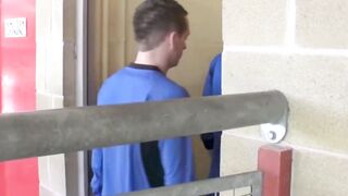 Soccer Team Shower Orgy - Sloppy Toppy Threesome with Skyler Blue