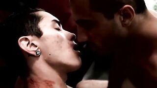 VAMPIRE THRILL - Anal Sex with Hot Blonde Babe & Hunk in Halloween Costume