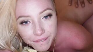 Black Hunk's Monster Dick Destroys Blond Wife in Rough Sex