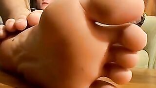 Hayden's Hot Jerk-Off Session - Footjob & Solo Male Masturbation