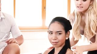 Exotic Oriental Babe Sicily Gets Invited For A Wild Threesome