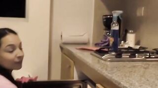 Cleaning Lady Mature Milf Rides A Big Dick And Deep Throws POV Blowjob