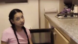 Cleaning Lady Mature Milf Rides A Big Dick And Deep Throws POV Blowjob