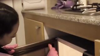 Cleaning Lady Mature Milf Rides A Big Dick And Deep Throws POV Blowjob