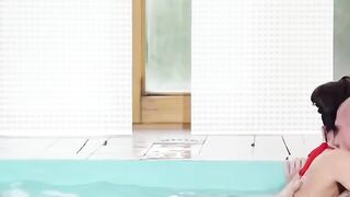 Underwater Erotica: Big Boobs Blonde Babes Alizya & Alexei Crystal Share Passionate Sex