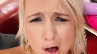 Thick Blondie Bambi bell gets her pussy wet with castings agent