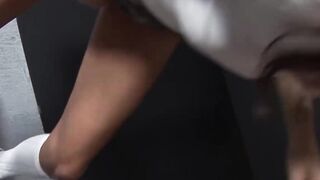 college girl Slut Erin Stone Fingers Her Bald Pussy in Classroom