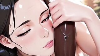 Горячая милфа сосет черный член на природе 1 серия