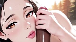 Горячая милфа сосет черный член на природе 1 серия