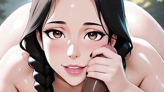 Горячая милфа сосет черный член на природе 1 серия