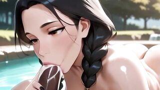 Горячая милфа сосет черный член на природе 1 серия