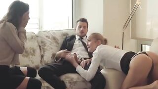 Euro Sluts Sicily & Julia Roca Get Fucked Hard by Hunky Stud Andrew Stones