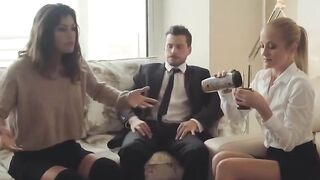 Euro Sluts Sicily & Julia Roca Get Fucked Hard by Hunky Stud Andrew Stones