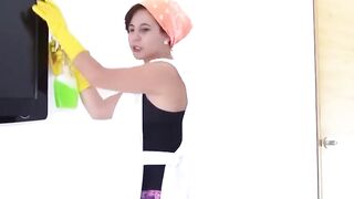 Boss's Slutty Maid Gets A Huge Facial After An Epic Fuck