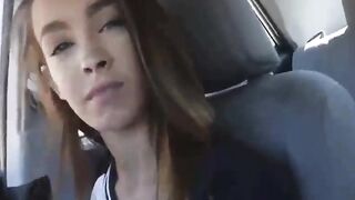 Charity-Crawfords's Hot Stepsister Rides Her Brother's Big Dick in His SUV