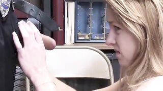 Teen Blonde Gets A Lesson In Shoplifting With An Older Man's Big Dick - Policeman & Thief Sex!