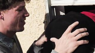 Asian Cutie EMBER SNOW Faces A Huge Dick In The Gloryhole