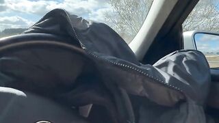 Public-Handjobs #3 : Hot Blonde Babes Sharing A Huge Dick