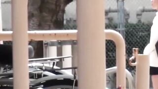 Asian Vixen's Stealth Peeing Adventure