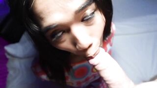 White Guy's Wild Ride - She-Maledom Blow Job & Anal Sex with Transgender LadyBoy