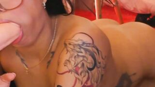 Tatted Up Babe With Massive Boobs Uses Adult Toy For A Mind-Blowing Orgasm