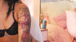 Tatted Up Babe With Massive Boobs Uses Adult Toy For A Mind-Blowing Orgasm