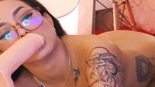 Tatted Up Babe With Massive Boobs Uses Adult Toy For A Mind-Blowing Orgasm