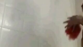 Big-Booty Latin Babe with Massive Boobs Fucks in Steamy Bathroom