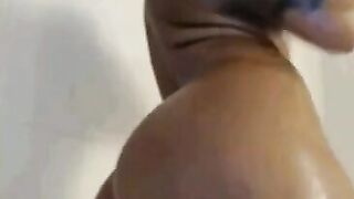 Big-Booty Latin Babe with Massive Boobs Fucks in Steamy Bathroom