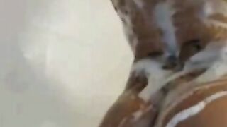Big-Booty Latin Babe with Massive Boobs Fucks in Steamy Bathroom
