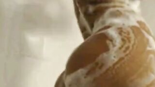 Big-Booty Latin Babe with Massive Boobs Fucks in Steamy Bathroom