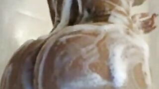 Big-Booty Latin Babe with Massive Boobs Fucks in Steamy Bathroom