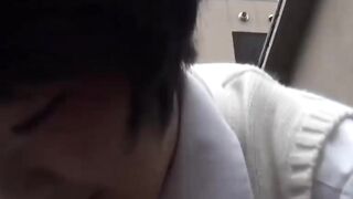 Petite college girl's Wet Pantie Adventure - Close-Up View of Asain Cutie