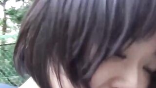 Petite college girl's Wet Pantie Adventure - Close-Up View of Asain Cutie
