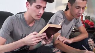 Three-Way Twink Thrill! Raw Fucked By Two Hung Hunks