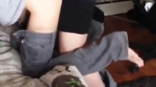 Dominatrix Mistress Fucks Her Pet Boy's Ass And Makes Him Suck On His Own Load