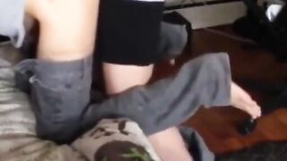 Dominatrix Mistress Fucks Her Pet Boy's Ass And Makes Him Suck On His Own Load