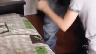 Dominatrix Mistress Fucks Her Pet Boy's Ass And Makes Him Suck On His Own Load