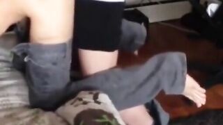 Dominatrix Mistress Fucks Her Pet Boy's Ass And Makes Him Suck On His Own Load
