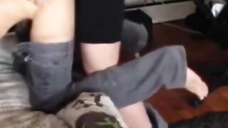 Dominatrix Mistress Fucks Her Pet Boy's Ass And Makes Him Suck On His Own Load